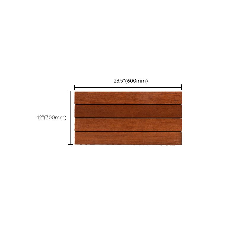 4-Slat Wood Deck/Patio Floor Tiles Interlocking Installation Floor Tiles