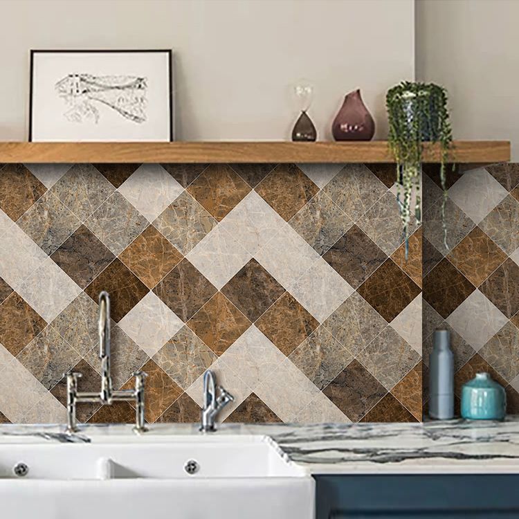 Brown non-slip floor tile 30 cm x 60 cm brick effect single tile PVC