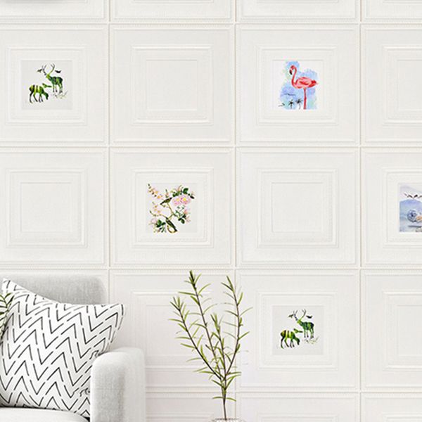 Modern Wall Panel Cartoon Print Peel and Stick Waterproof Wall Panel
