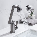 Contemporary Centerset Faucet Lever Handles Low Arc Stainless Steel Faucet