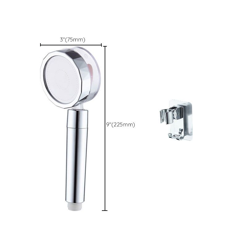 Contemporary Shower Head Combination Handheld Shower Plastic Wall Mounted Silver Shower Head