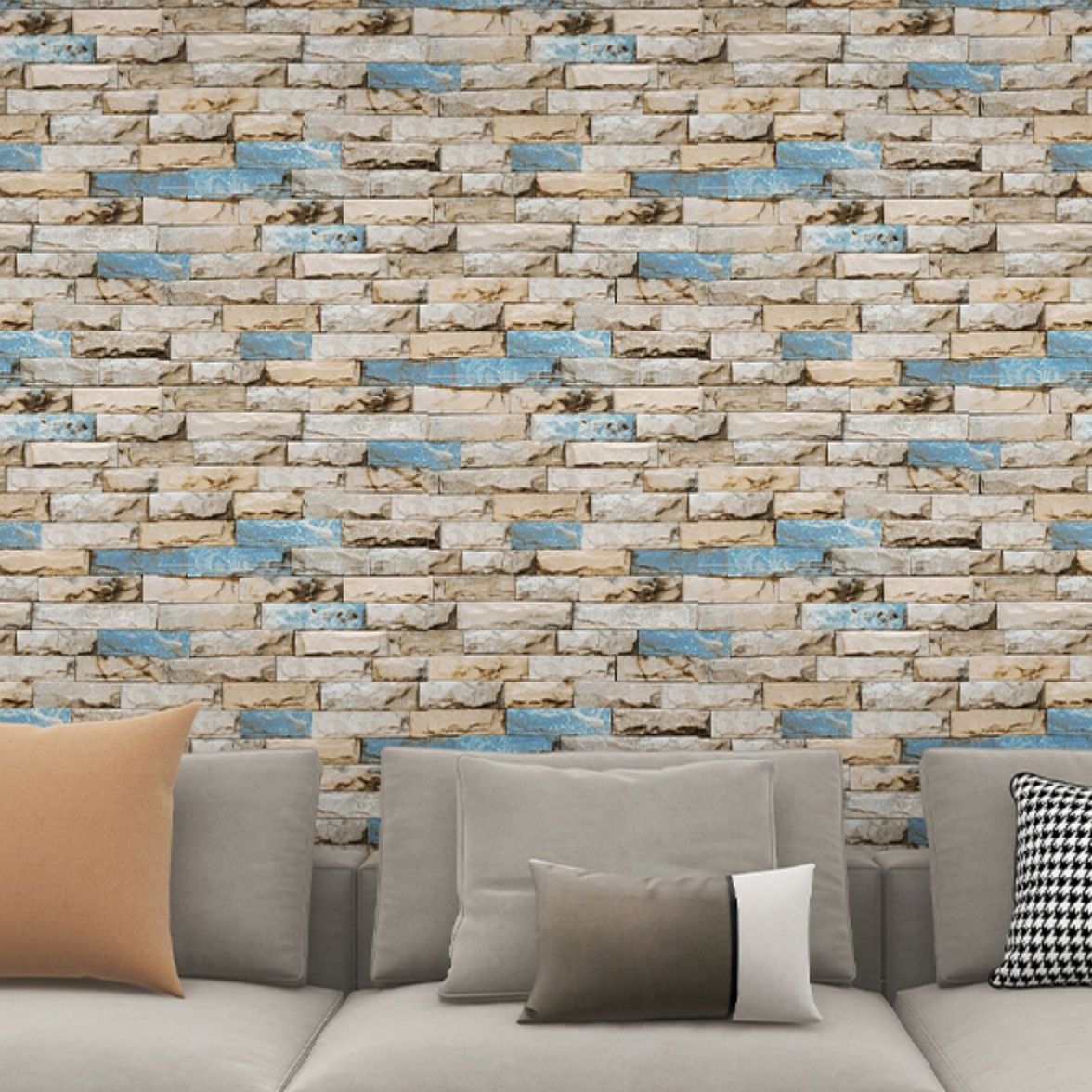 Industrial Wall Plank Brick Pattern Bathroom and Living Room Wall Panels