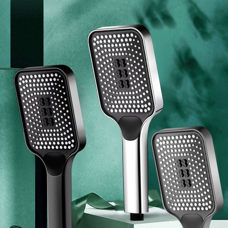 Contemporary Square Handheld Showerhead 3 Setting Spray Head