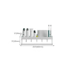 2-piece modern bathroom accessory set White rectangular bath shelf