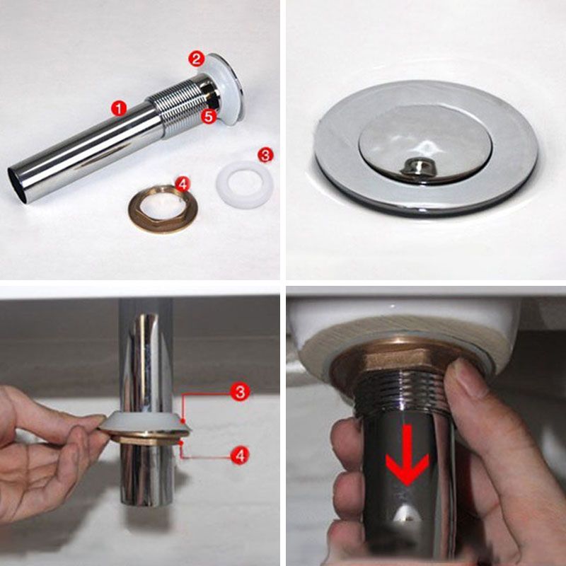 Contemporary Sink Porcelain Water Trough with Round Shape (Faucets Not Included)
