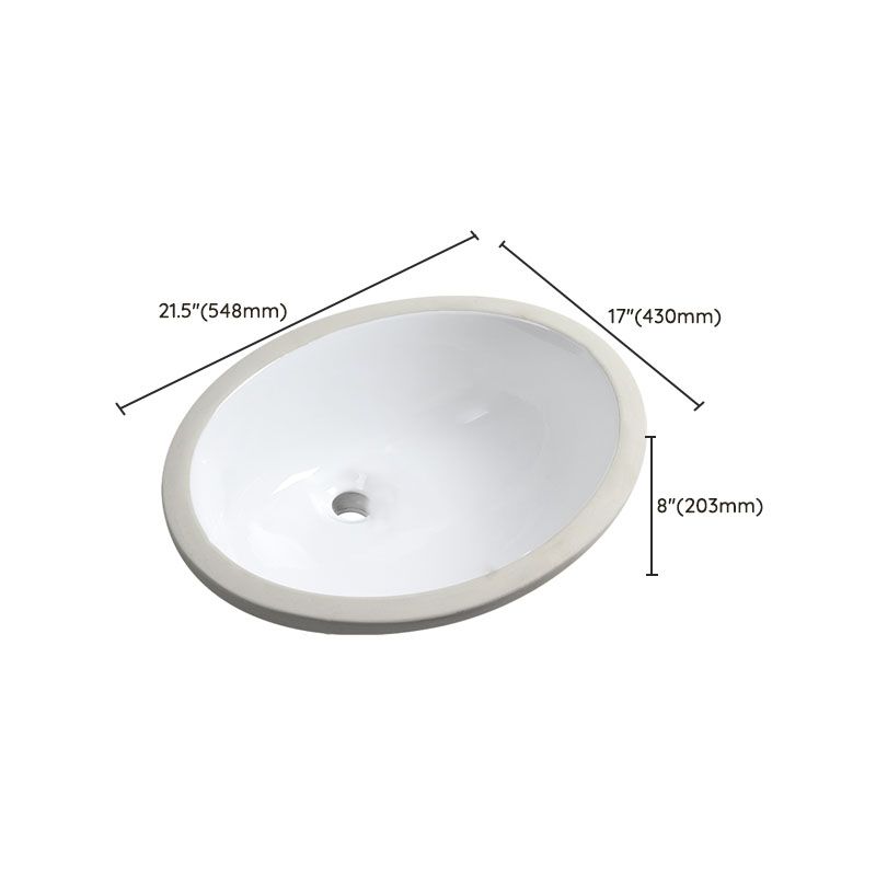 Modern Oval Washstand Ceramic Table Installation Sink Bathroom