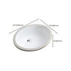Modern Oval Washstand Ceramic Table Installation Sink Bathroom