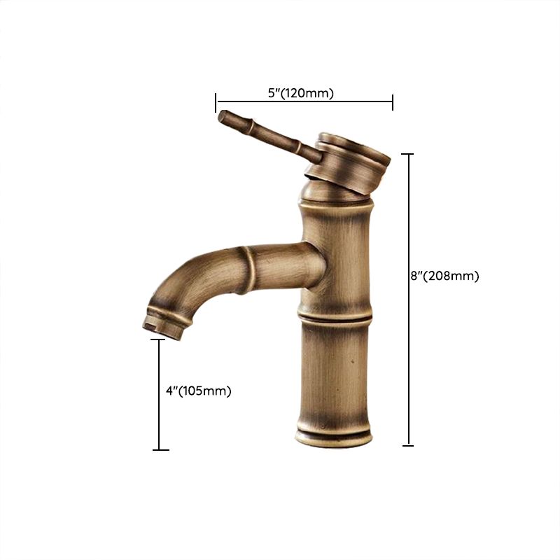 Brass Country Basin Tap Single Hole Sink Faucet for Bathroom