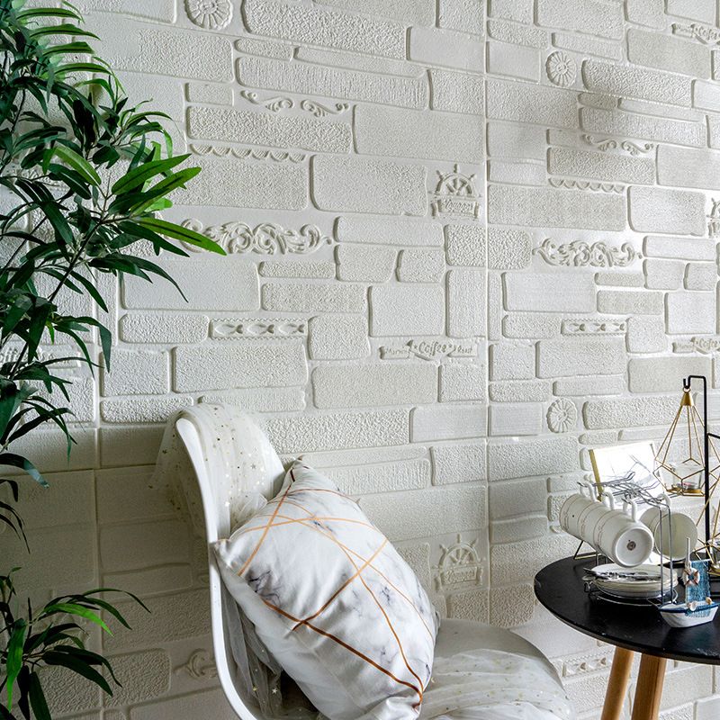 Modern Wall Covering Peel and Stick Brick 3D Print Waterproof Wall Panel