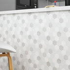 Peel-and-Stick Tiles Hexagonal Waterproof PVC Peel & Stick Mosaic Tile for Shower