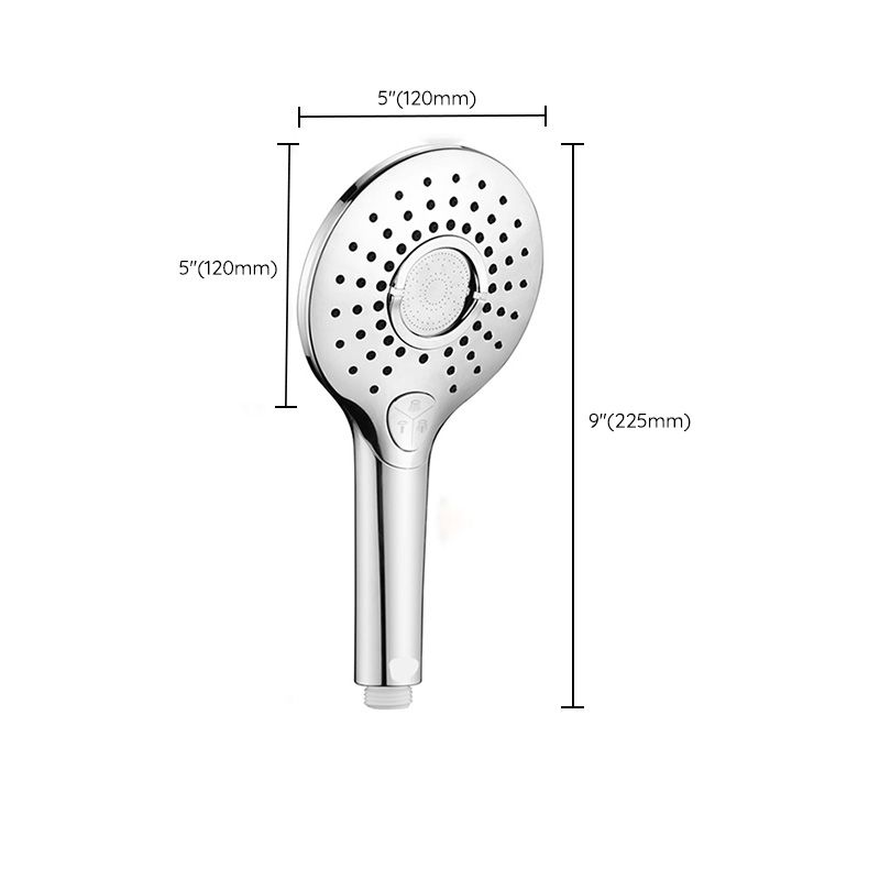Contemporary Showerhead Combination Metal Round Handheld Showerhead