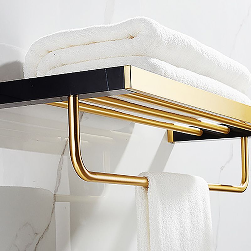 Metal and Marble Bathroom Minimalist Accessory as a Single Piece or in a Set in Gold