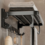 Traditional Aluminum Bathroom Accessories Set Black Bathroom Accessories Kit