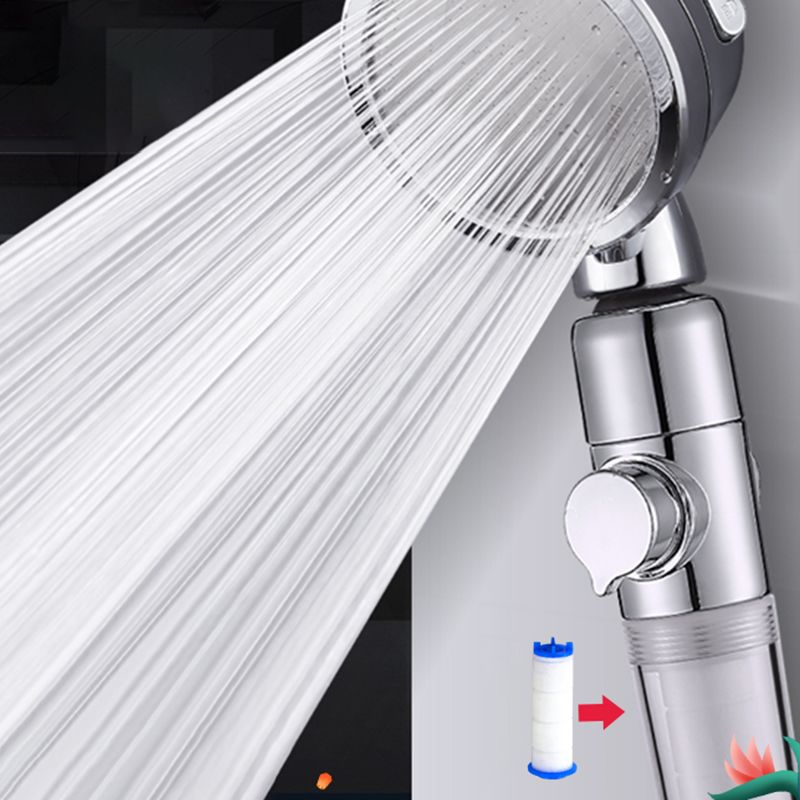 Modern Handheld Showerhead Silver Round Standard Showerheads