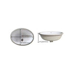 Modern Under-mount Sink Oval Porcelain with Pop-Up Drain Sink