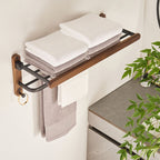 Modern Bathroom Accessory Set Aluminum & Wood Bathroom Fittings Set