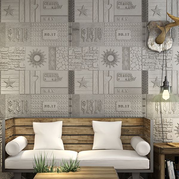 Peel and Stick Wall Ceiling 3D Embossed Wall Covering with Waterproof