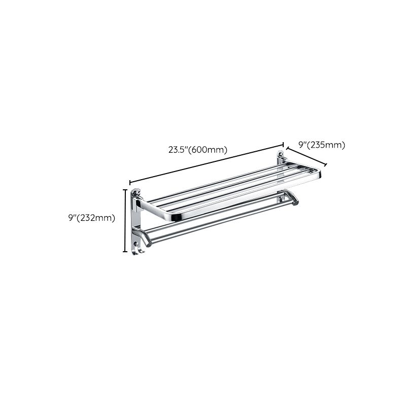 Chrome Modern Bathroom Hardware Set Stainless Steel Towel Hook/Towel Rail & Bathroom Shelf