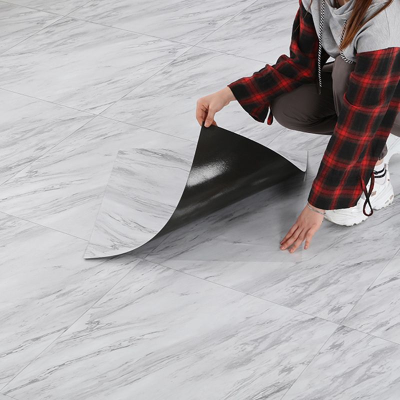 Peel and Stick PVC flooring Smooth marble look fire protection vinyl floor
