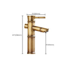 Country house vessel water tap brass lever handles waterfall outlet sink faucet