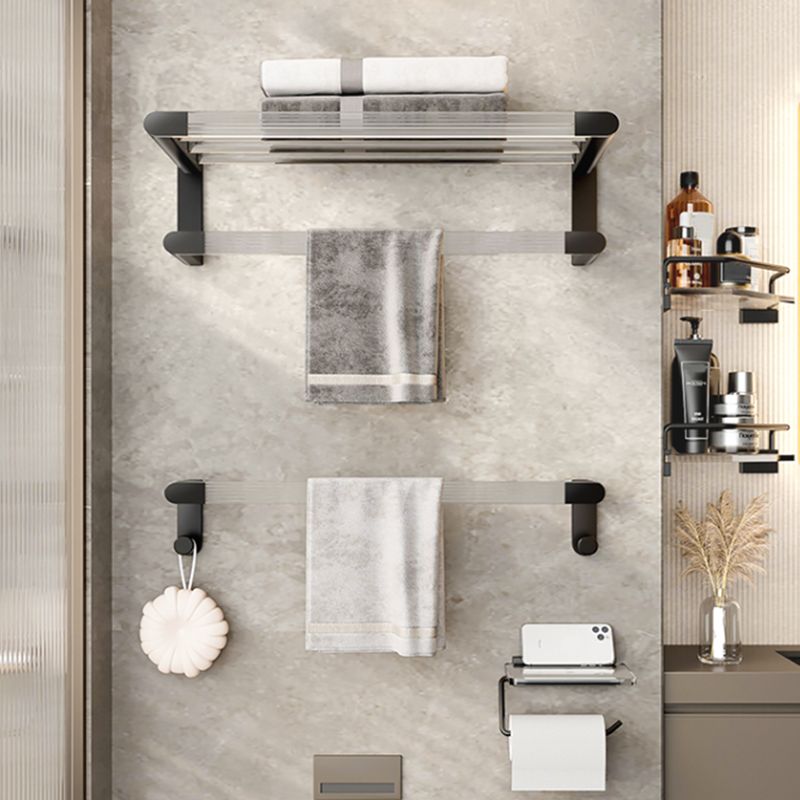 Black Bathroom Set Metallic & Acrylic Bathroom Accessories Set made of Stainless Steel Aluminium