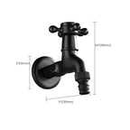 Wide Bathroom Sink Faucet Wall-Mounted Cross Handle Faucet