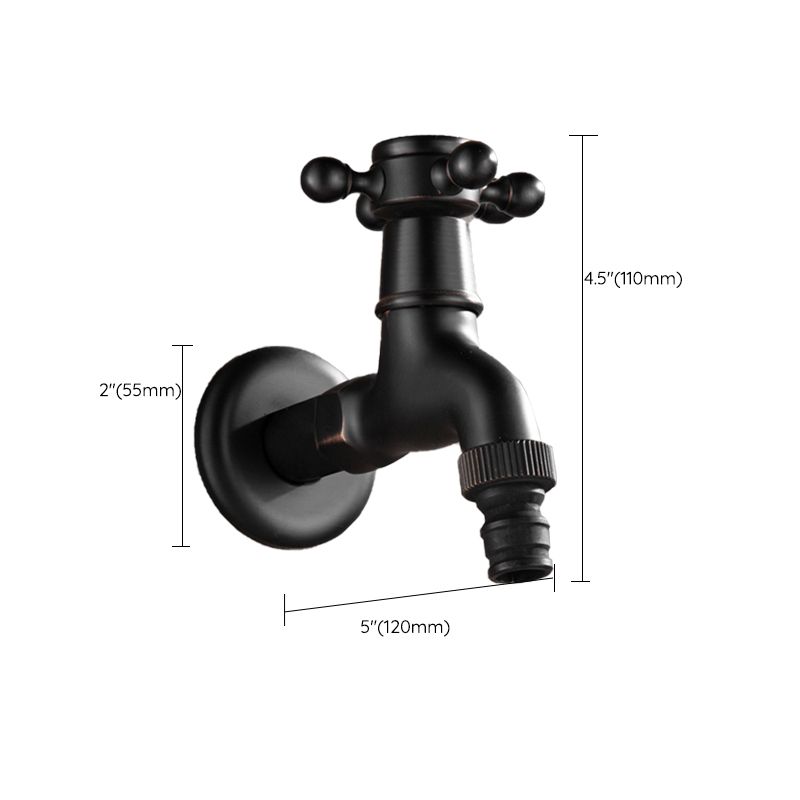 Wide Bathroom Sink Faucet Wall-Mounted Cross Handle Faucet