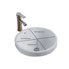 Contemporary oval wash stand ceramic metal undercounter basin
