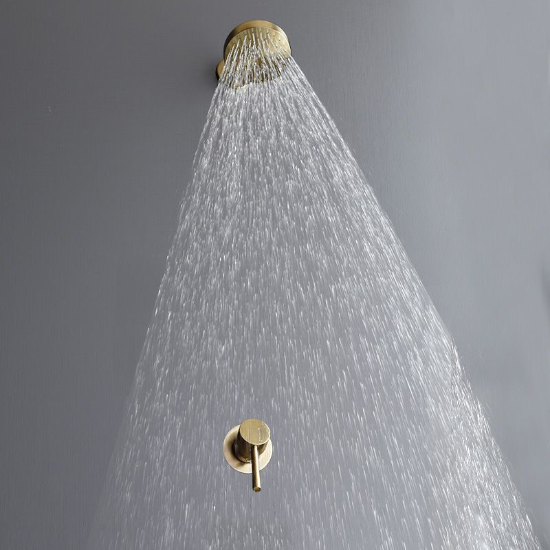 Stainless Steel Shower Combination Round Fixed Shower Head with Shower Arm