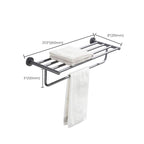 Traditional Gray Brass Bathroom Hardware Set Towel Bar Bathroom Hardware Set