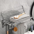 Gray 6/7-piece modern bathroom accessory set bathroom shelf/bath towel hooks/towel bar included