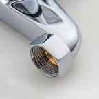 Modern Silver Bathtub Spout Single-Hole and Two-Hole Installation Faucet