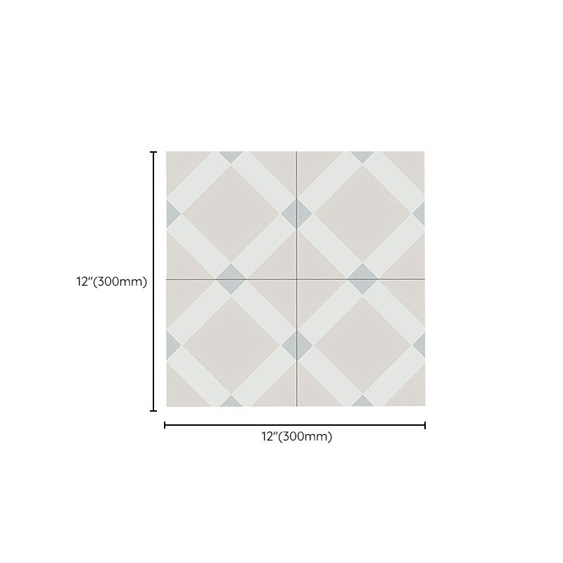 Indoor Vinyl Floor Peel and Stick Square Print Waterproof Vinyl Floor