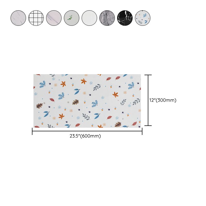 Modern rectangular Peel and Stick backsplash tile PVC wallpaper
