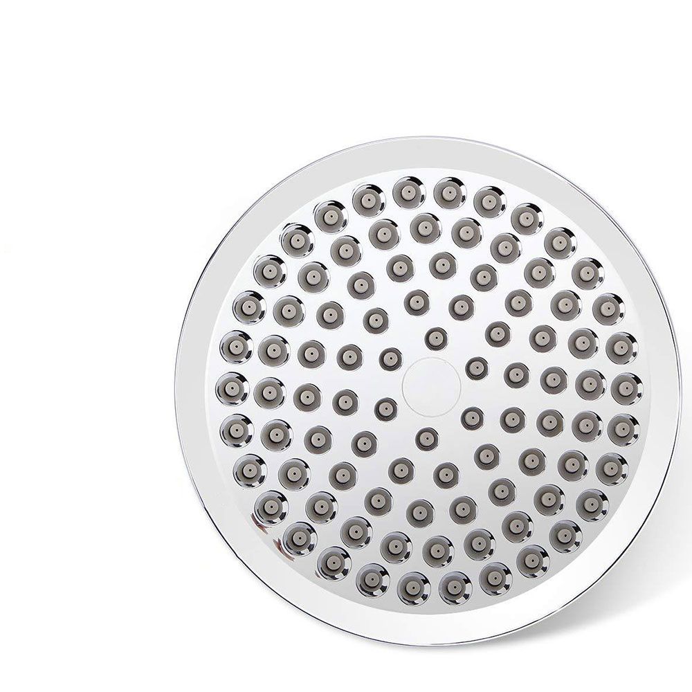 Modern Standard Shower Set Double Round Metal Adjustable Spray Pattern Shower Head