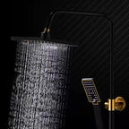 Modern adjustable water flow shower faucet shower arm shower system on the wall
