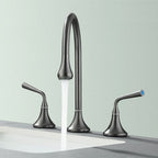 Double Handle Tub Spout Deck Mounted High Arc Brass Modern Roman Tub Spout