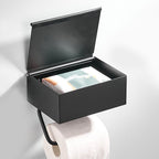 2-piece Stainless Steel Classic Bathroom Accessory Set Black & Chrome Paper Holder