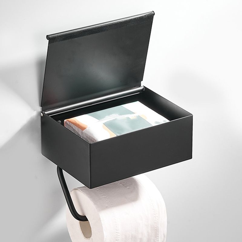 2-piece Stainless Steel Classic Bathroom Accessory Set Black & Chrome Paper Holder