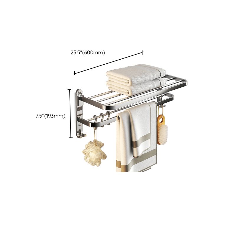 Chrome Modern Bathroom Hardware Set Stainless Steel Towel Hook/Towel Rail & Bathroom Shelf