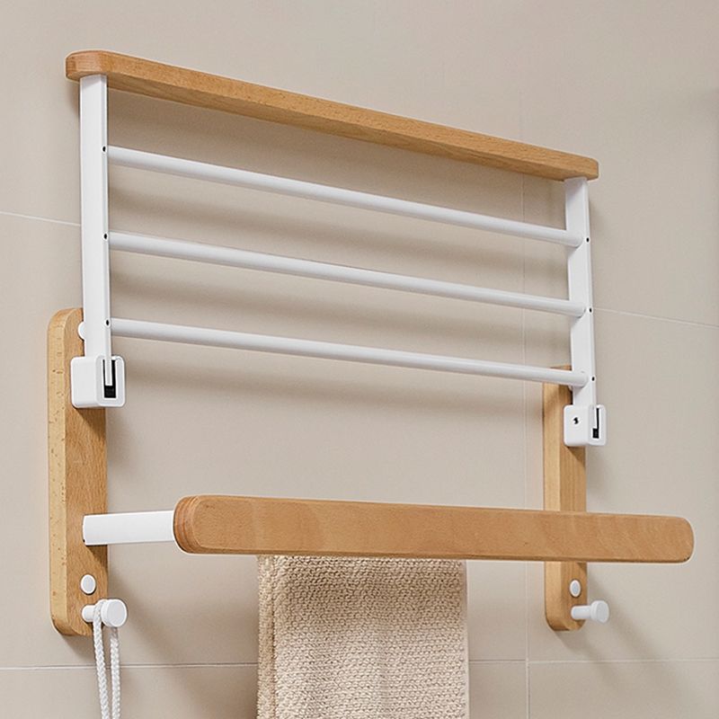 Modern natural bathroom accessories as a single piece or in a set made of solid wood