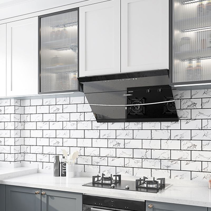 Modern Peel and Stick Tile PVC Rectangular 10 Pack Peel & Stick Field Tile for the Kitchen