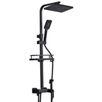 Modern Style Brass Shower System Adjustable Spray Pattern Wall Mounted Shower Combination