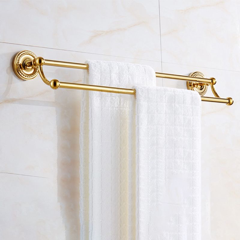 Traditional Golden Bath Accessory Set Copper Bathroom Accessory Kit