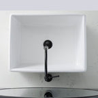 Contemporary Bathroom Sink Porcelain Rectangular Vessel Sink Sink Only