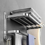 Contemporary Chrome Bathroom Hardware Set Polished Chrome Bathroom Set Made of Stainless Steel