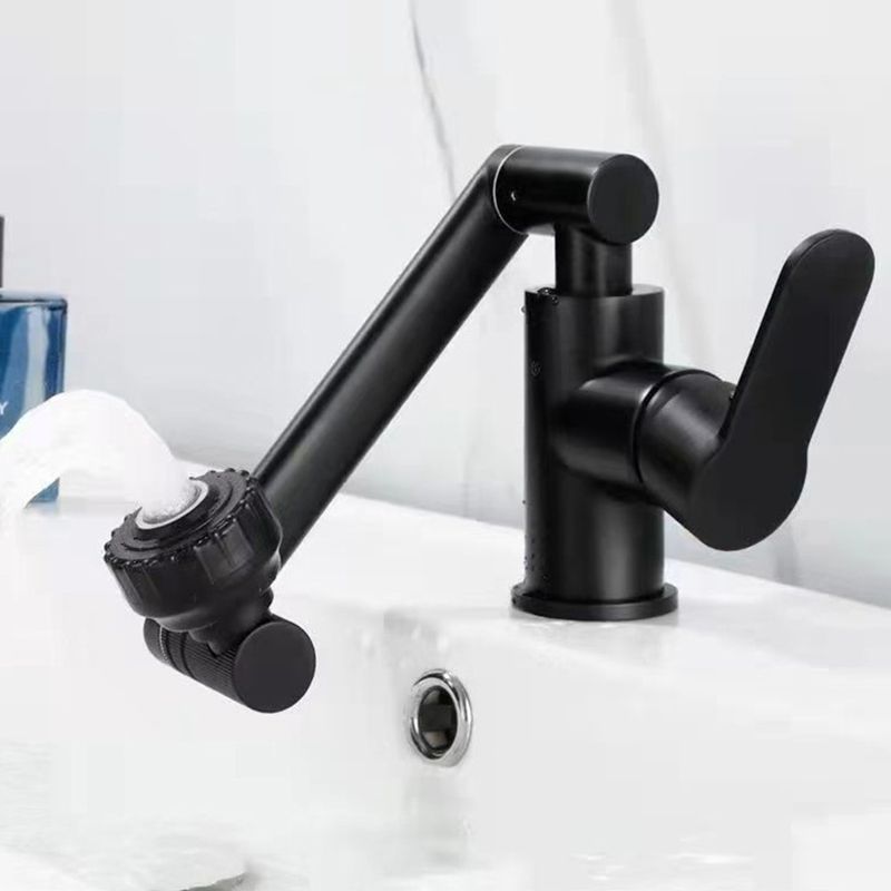 Modern sink faucet stainless steel lever handles swivel spout sink faucet