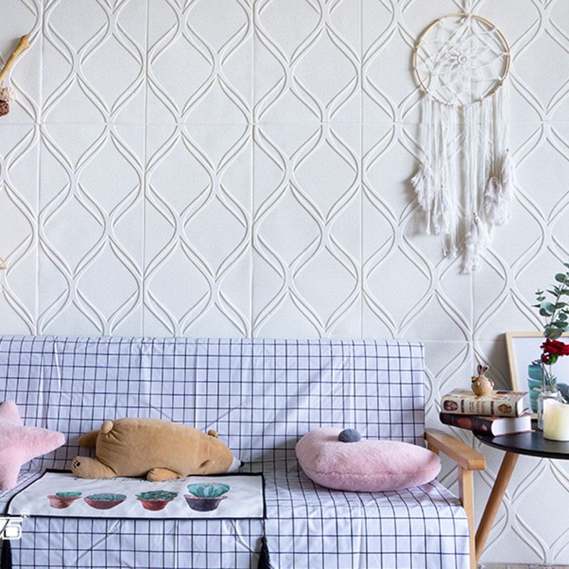 Contemporary waterproof wall planks striped brick bedroom wall panels