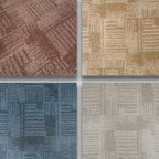 Living Spaces Square Vinyl Flooring Peel and Stick Fabric Look PVC Floor Covering