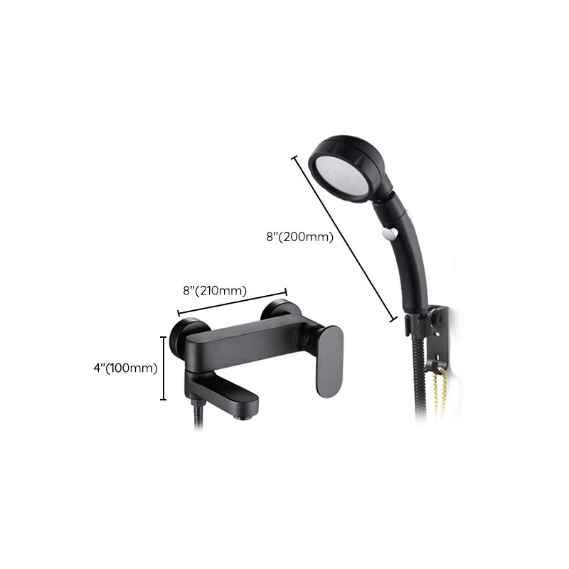 Modern Wall-Mounted Bathtub Faucet Trim Metal Single-Lever Bathtub Faucet Trim